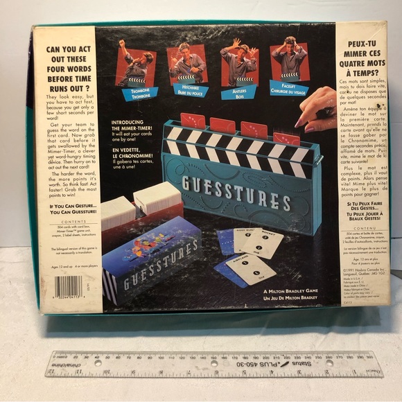 Milton Bradley Guesstures The Game of Split Second Charades Vintage 1990s - Picture 12 of 13